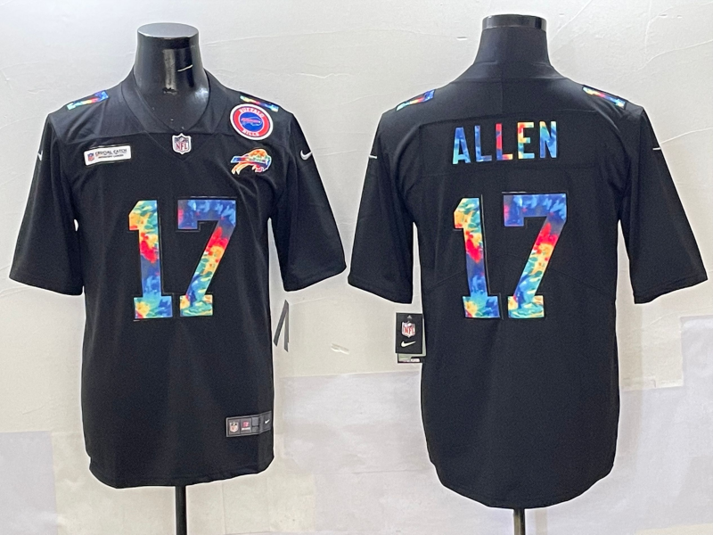 Men 2025 Buffalo Bills 17 Allen Black Nike Limited NFL Jersey 002
